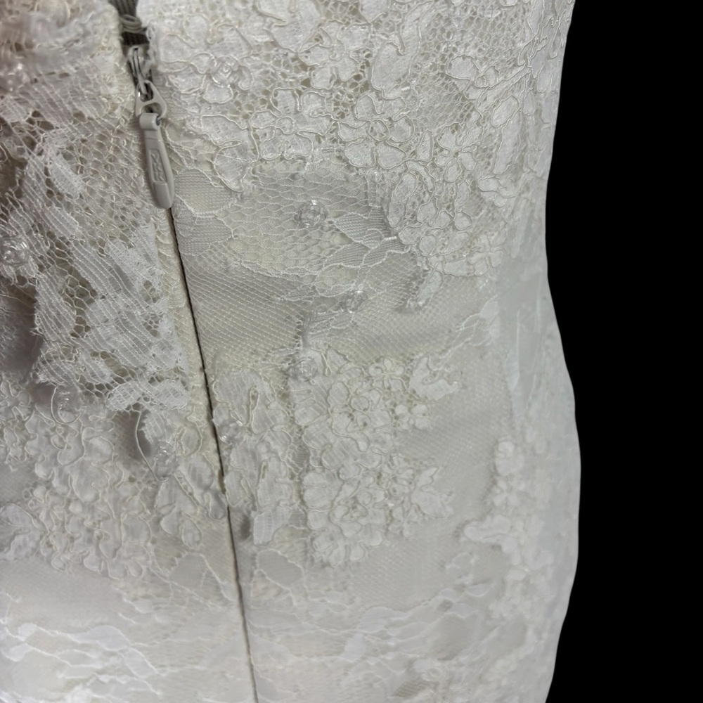 WTOO 19706 Curvalicious Ivory Oyster Lace Sweetheart Wedding Dress Size 8 NWT - Picture 6 of 14